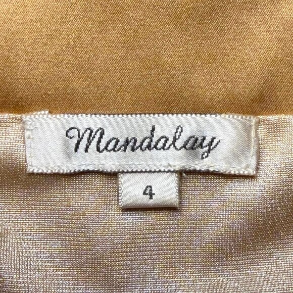 MANDALAY Y2K Satin Beaded Fairycore Diva Cocktail Dress - Picture 9 of 10